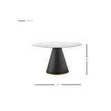 Geneva KD Ceramic Top 51" Round Dining Table