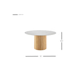 Ingrid KD Ceramic Top 59" Round Dining Table