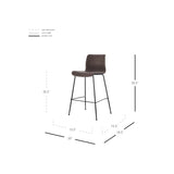 Jayden KD PU Counter Stool - Set of 2