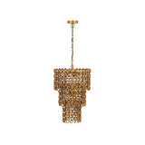 Nirsa Brass Chain Link 3-Tier Chandelier