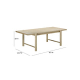 Gata Light Teak Outdoor Rectangular Dining Table