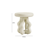 Maddie Cream Textured Side Table