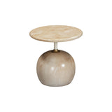 Mire Rose Faux Marble Side Table