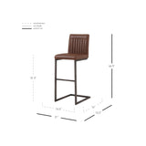 Ronan PU Bar Stool - Set of 2