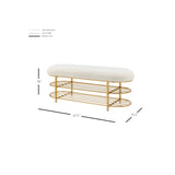 Frisly KD Shearling Fabric Bench