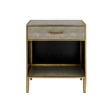 Arista Faux Shagreen Side Table