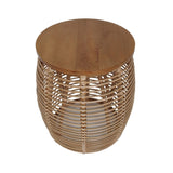 Iris Rattan End Table