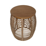 Iris Rattan End Table