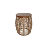 Iris Rattan End Table