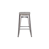 Metropolis Metal Backless Counter Stool - set of 4