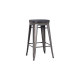 Metropolis Metal Backless Counter Stool - set of 4