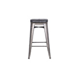 Metropolis Metal Backless Counter Stool - set of 4