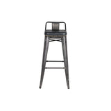 Metropolis Low Back Bar  Stool - Set of 4