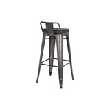 Metropolis Low Back Bar  Stool - Set of 4