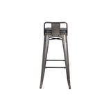 Metropolis Low Back Bar  Stool - Set of 4