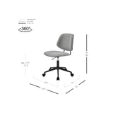 Noah KD Fabric Swivel Office Chair