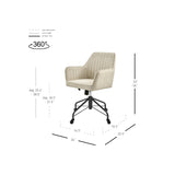 Thompson KD Fabric Swivel Office Arm Chair