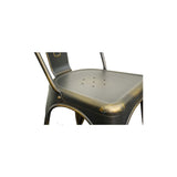 Metropolis Distressed Metal Side Chair - Set of 4