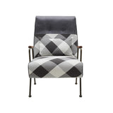 Kahlo Lounge Chair - Mono Gingham