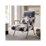 Kahlo Lounge Chair - Mono Gingham