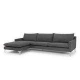 Nuevo Anders Sectional Sofa - Silver Legs