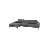 Nuevo Colyn Sectional Sofa - Brushed Stainless Steel