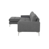 Nuevo Colyn Sectional Sofa - Brushed Stainless Steel