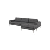 Nuevo Colyn Sectional Sofa - Brushed Stainless Steel