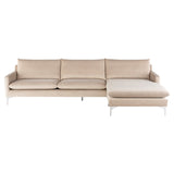 Nuevo Anders Sectional Sofa - Silver Legs