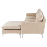 Nuevo Anders Sectional Sofa - Silver Legs