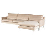 Nuevo Anders Sectional Sofa - Silver Legs