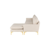 Nuevo Anders Sectional Sofa - Gold Legs