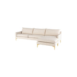 Nuevo Anders Sectional Sofa - Gold Legs