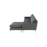 Nuevo Anders Sectional Sofa - Gold Legs