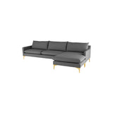 Nuevo Anders Sectional Sofa - Gold Legs