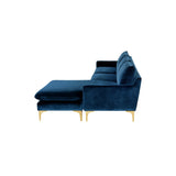 Nuevo Anders Sectional Sofa - Gold Legs