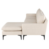 Nuevo Anders Sectional Sofa - Black Legs