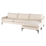 Nuevo Anders Sectional Sofa - Black Legs