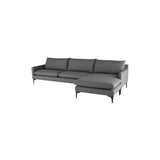 Nuevo Anders Sectional Sofa - Black Legs