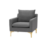 Nuevo Anders Lounge Chair - Gold Legs