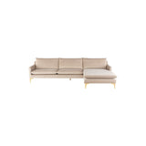 Nuevo Anders Sectional Sofa - Gold Legs