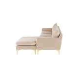 Nuevo Anders Sectional Sofa - Gold Legs