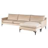 Nuevo Anders Sectional Sofa - Black Legs