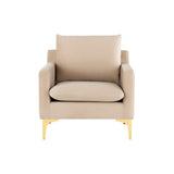 Nuevo Anders Lounge Chair - Gold Legs