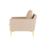 Nuevo Anders Lounge Chair - Gold Legs