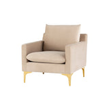 Nuevo Anders Lounge Chair - Gold Legs