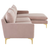 Nuevo Anders Sectional Sofa - Gold Legs