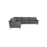 Nuevo Anders 2 Arm Sectional  - Brushed Steel