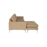 Nuevo Colyn Sectional Sofa - Brushed Stainless Steel