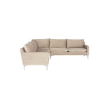 Nuevo Anders 2 Arm Sectional  - Brushed Steel